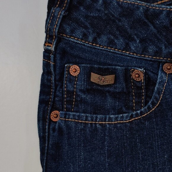 Women's Blue Flared Jeans - Picture 9 of 16